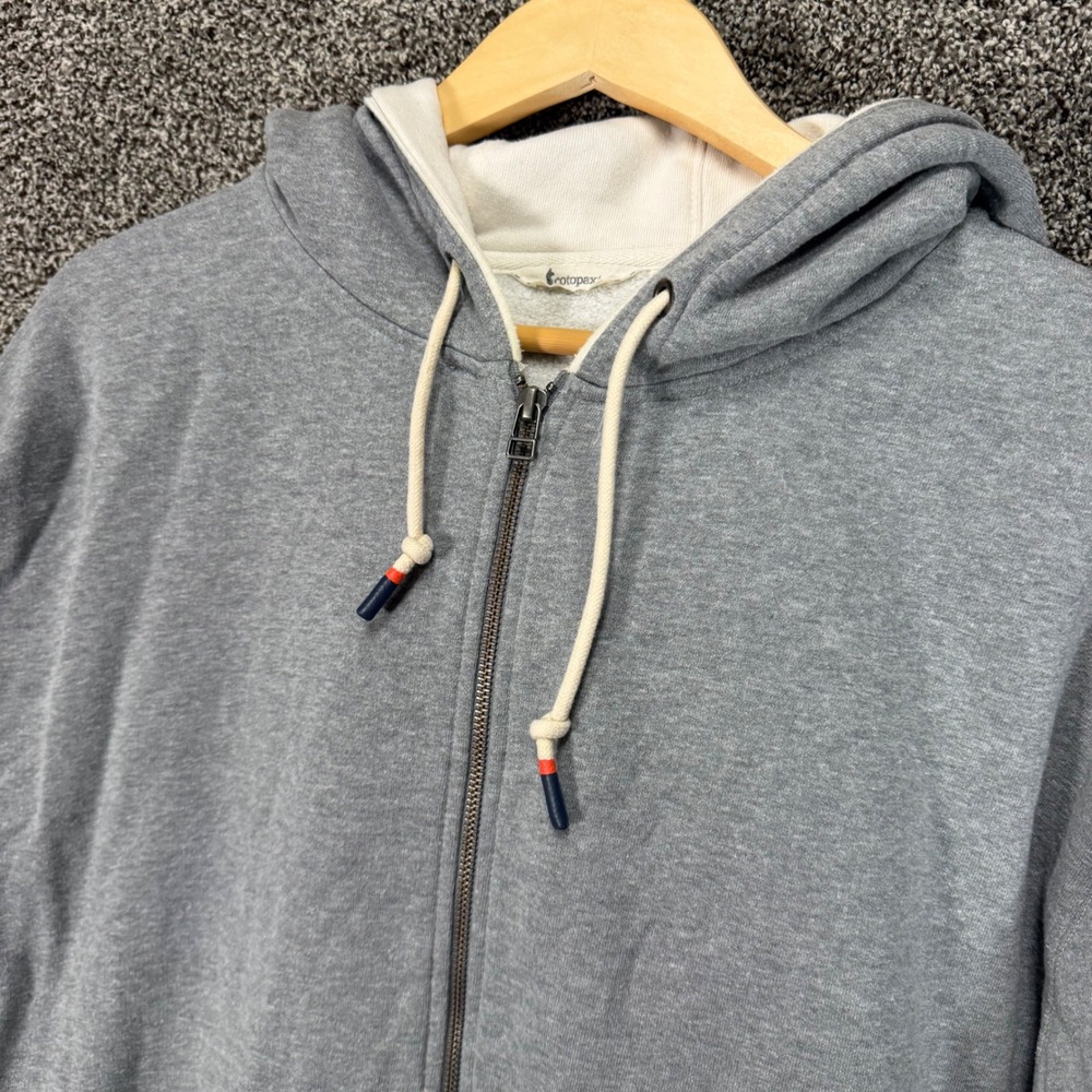 Cotopaxi Do Good Hoodie Mens XL Gray‎ Full Zip Fleece Lined Organic Cotton Blend